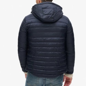 Chaqueta Parka Canadiense para Hombre con Capucha Desmontable de Piel de Lobo, Acolchada con Plumón de Ganso, para Invierno, Cuello Alto, Color Liso - Product Image 2