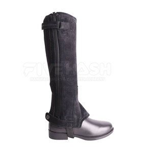 Protège-jambes en cuir durables pour chevaux, avec sangle réglable, pour l'entraînement équestre en extérieur - Product Image 2