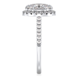 Bijoux fins personnalisés REYES, alliances en or blanc 14 carats avec diamants ronds, design classique, nouveaux bijoux de style chrétien pour femmes - Product Image 5