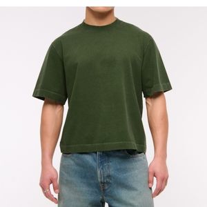 Camiseta Verde Vintage Lavada para Hombre, Oversize, de Algodón, Cuello Redondo, Manga Corta, Estilo Urbano, Personalizable con Logotipo, OEM, Venta al Por Mayor - Product Image 2