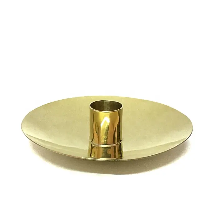 Palo — encensoir rond de luxe en laiton, porte-assiette, fait à la main, sans plomb, or, pour méditation, finition de haute qualité, 12 pièces