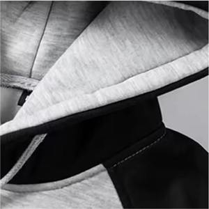 Unique Design <b>Black</b> Grey Color Hoodies For <b>Men</b> Anti- Bacterial Long Sleeves Cotton Fabric New Popular Pullover Hoodies For <b>Men</b> - Product Image 4