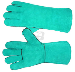 Hot Sale High Quality Leather Industrial Heat Protection <b>Fire</b> Proof Waterproof Customized Logo Work Safety Welding Gloves - Product Image 4