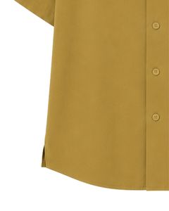Customized Mustard Oversized Casual Men <b>Shirt</b> <b>Half</b> Sleeve Cuban Collar <b>Button</b> Up Loose Fit Summer Beach Streetwear Fashion Top - Product Image 6