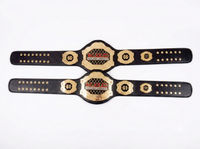 Ceinture en cuir artisanale haut de gamme - Ceinture personnalisée avec plaques métalliques pour la lutte, la boxe, le MMA et les récompenses personnalisées