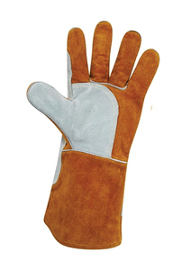 Gants de soudage en cuir robustes Holy Signs International avec doublure en coton, résistants à la chaleur, pour applications TIG, paume renforcée, longs - Product Image 6