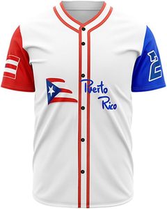 Maillot de Porto Rico pour hommes, maillot de baseball classique pour les matchs mondiaux, chemise cousue - Product Image 2
