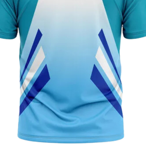 Men Sky Blue <b>White</b> Sublimation <b>Cricket</b> Jersey Short Sleeve Sports Shirt Athletic Match Wear Team Uniform Performance Clothing - Product Image 6