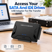 Kabel Adaptor Konverter FYX Stock USB 3.0 ke SATA IDE untuk Hard Disk 3.5 2.5 Inch HDD/SSD CD DVD ROM CD-RW 3 in 1