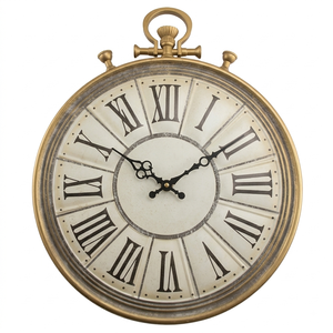 Vintage Antique Metal <b>Wall</b> <b>Clock</b> <b>Decorative</b> Metal Roman Numeral <b>Clock</b> for Home Living Room Hotel <b>Decoration</b> For Gifting - Product Image 6