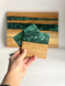 Planche à découper en résine époxy et bois Artisan River-Fabricant de gros - Product Image 3