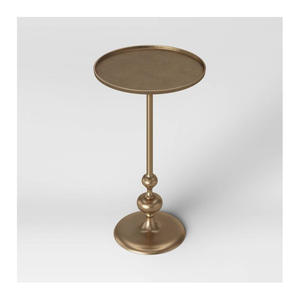 Mesa Auxiliar de Diseño con Detalles en Aluminio y Doble Estante de Vidrio, Mueble Moderno para Sala de Estar - Product Image 5