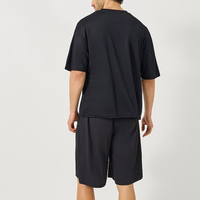 Conjunto de Camiseta y Pantalones Cortos de Dos Piezas para Hombre, Transpirable, Informal, Otoñal, con Logotipo Personalizado, al por Mayor