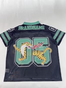 Maillot de football pour homme sur mesure de haute qualité, logo sur le devant, col en V, coupe régulière, respirant, séchage rapide, t-shirt sans manches en mesh - Product Image 5