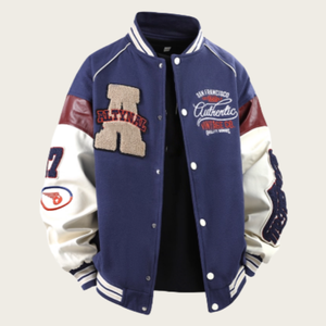 Chaqueta Acolchada Retro Personalizada con Parches, Unisex, Corte Holgado, para Otoño e Invierno, Estilo Urbano para Parejas - Product Image 2