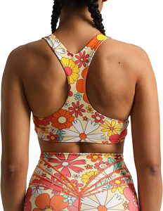 Women's High Support Breathable Workout Sports Bras Fitness Backless Padded Racerback Bra Yoga Crop Sublimated Spandex/Nylon Bra - Product Image 2