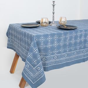 Mantel de Lujo de Algodón con Estampado Dabu, Manteles para Fiestas, Cubierta Ecológica para Mesa de Comedor - Product Image 1