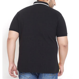 Polo en coton 100 % grande taille pour hommes, personnalisable, design uni, manches courtes, qualité économique avec OEM - Product Image 2