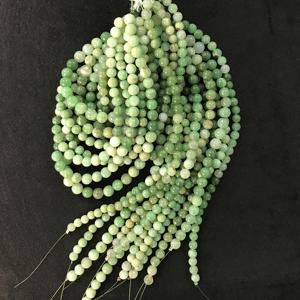 Perles rondes lisses en chrysoprase de qualité AA certifiées IGI 100% naturelles, 6-8 mm, couleur vert pierre, Fire Vivaaz Gems, pour la fabrication de bijoux - Product Image 6