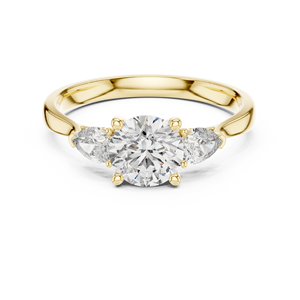 Pear <b>Wrapped</b> Round Cut Lab Grown Solitaire Ring in 18KT Rose Gold for Party <b>Wedding</b> Daily Use Luxury <b>Gifting</b> for Women - Product Image 6