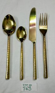 Ensemble de couverts en plastique noir réutilisables, design minimaliste, cuillère, fourchette, couteau, vaisselle de restauration - Product Image 3