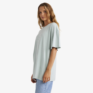 Camiseta Oversize de Cuello Redondo para Mujer al por Mayor, Poliéster/Algodón, Estilo Holgado, Streetwear Casual, Lisa, con Logotipo Personalizado, Fabricación OEM - Product Image 5
