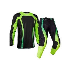 Conjunto de Jersey de Motocross Personalizado con Logotipo, 100% Poliéster, Transpirable y Cómodo, Traje de Carreras de Motocicleta, Pantalones Negros de Motociclismo - Product Image 4
