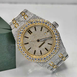 Automatic Stick Numeral VVS Moissanite Mechanical High Quality Stainless Steel <b>Glass</b> 100 Bar Water Resistant Hip Hop Luxury - Product Image 1