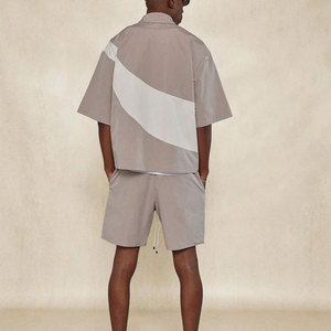 Ensemble veste coupe-vent et short streetwear personnalisé OEM/ODM pour homme, respirant, séchage rapide, en nylon tendance - Product Image 4