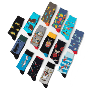 Wholesale <b>Mens</b> <b>Funny</b> Happy Custom <b>Socks</b> Crew Cotton Fashion <b>Socks</b> Custom Design High Quality - Product Image 3