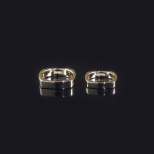 AMBER JEWELS T-1705 Modern Geometric Wedding Bands 14K Solid <b>Gold</b> Lab Grown Diamond Channel <b>Set</b> IGI Certified Unisex <b>Rings</b> - Product Image 4