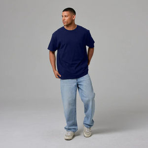 T-shirt pour homme en coton doux, streetwear décontracté, léger, confortable, à porter au quotidien en été - Product Image 2
