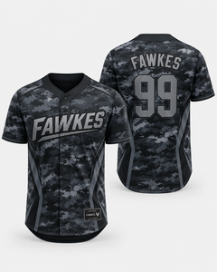 Fawkes Maillot de baseball pour homme, imprimé camouflage, manches courtes, évacuant l'humidité, respirant, coupe régulière, vêtements de sport toutes saisons - Product Image 5