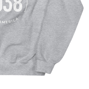 Sweat-shirt unisexe gris chiné à col rond avec motif brodé circulaire, pull en molleton à manches longues, vêtement décontracté et tendance - Product Image 5