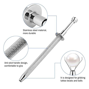 Outils professionnels de pose de piercings en acier inoxydable avec poignée de précision pour l'installation de bijoux - Product Image 2