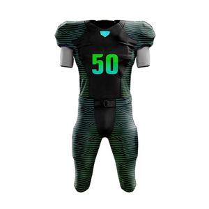 Conjunto de Uniforme de Fútbol Americano Sublimado Personalizado, Cuello en V, Manga Corta, Absorbente de Humedad, Ajustado, Ropa Deportiva de Equipo para Hombre - Product Image 3