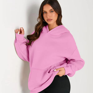 Sweat-shirt à capuche zippé personnalisé pour femme en molleton bouclette coupe classique décontractée – Fournisseur en gros - Product Image 5
