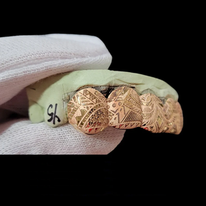 กริลล์ฟันทองคำแท้ 18K ลายเรขาคณิต สไตล์ฮิปฮอป สำหรับผู้ชาย แฟชั่นใส่ได้ทุกวัน เครื่องประดับร่างกาย - Product Image 3