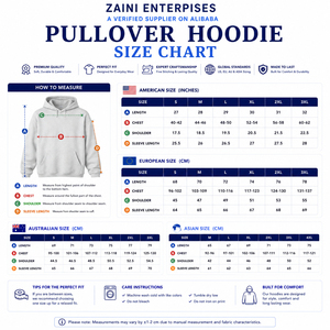 เสื้อฮู้ดดี้ผู้ชายแบบสวมหัว ผ้าฝ้ายฟลีซพรีเมียม 400 GSM สีขาว ทรงโอเวอร์ไซส์ เนื้อผ้านุ่ม เป็นมิตรกับสิ่งแวดล้อม พิมพ์ลายพัฟฟ์ตามสั่ง ผ้าถัก - Product Image 3