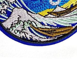 Mejor parche bordado de tela de sarga de primera calidad con logotipo personalizado, precio razonable, superventas - Product Image 4