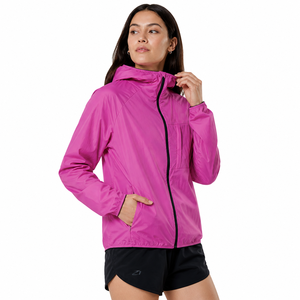 Custom Women's <b>Pink</b> Nylon Running Windbreaker <b>Jacket</b> Lightweight Hooded Shell <b>jacket</b> for men with Embroidery Print Logo Options - Product Image 3