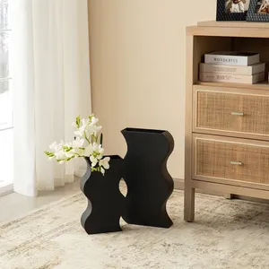 Juego de Jarrones Modernos de Metal para Mesa, de 8-10 Pulgadas, Hechos a Mano, Decorativos, para el Hogar, Diseño Costero, Ecológicos, Navideños - Product Image 6