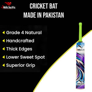 Batte de cricket pour l'école et les jeunes – Bois léger, poignée robuste, construction durable, idéale pour les enfants et les jeunes joueurs - Product Image 5