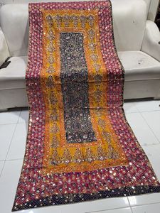 Handmade Heavy Embroidered Floral <b>Silk</b> Shawl <b>Long</b> Ethnic Style Women's All Seasons Gift <b>Scarf</b> - Product Image 5