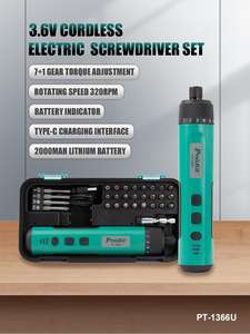 PK-6035実用的な多目的電気セットスマート電圧テスター電子ワイヤーストリッパースリップノーズプライヤー六角レンチ - Product Image 6