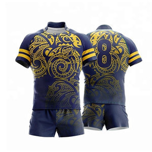 ชุดเสื้อรักบี้สีฟ้าอ่อนสำหรับผู้ชาย พิมพ์ลายธงชาติหมายเลข 18 แขนสั้น ระบายอากาศได้ดี เหมาะสำหรับทุกฤดูกาล - Product Image 3