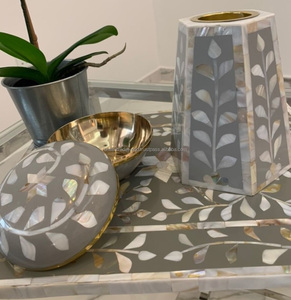 Dernier brûleur d'encens en laiton United Trade World plateau d'incrustation de nacre bois de santal parfum Ramadan Eid bobine de graine de résine coriandre - Product Image 1