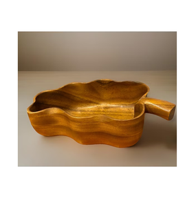 Leaf Shape <b>Wooden</b> Serving Bowl For Handmade <b>Rustic</b> <b>Dining</b> <b>Table</b> Serving And Decorative <b>Wooden</b> Bowl In Wholesale - Product Image 1