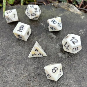 Polished Animal Bone Six Sided Gaming <b>Dice</b> with Buffalo and Camel Designs By PERFECT ENTERPRISES - Product Image 6