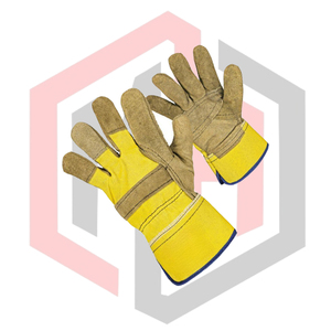 Chrome Leather Rigger Reinforced Palm Gloves Yellow Fabric Anti-static Silicone-free Soft Flexible Breathable Comfortable <b>Fire</b> - Product Image 4